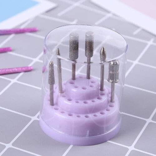 1 Set 48 Holes Nail Drill Bits Holder Stand Display tool Drill Bit Organizer Box Container Manicure Tool Support Dropshipping