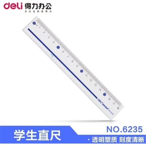 DL 18cm centimetre plastic 18cm cm with wave transparent ruler drawing and drawing tool Exquisite office supplies