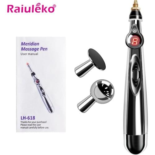 Electronic Acupuncture Pen Electric Meridians Laser Therapy Heal Massage Pen Meridian Energy Pen Relief Pain Tools