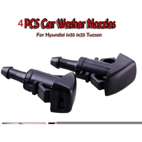 4Pcs Front Windshield Washer Jet Nozzle For Hyundai ix35 Tucson Accent Equus Sonata Solaris ix25