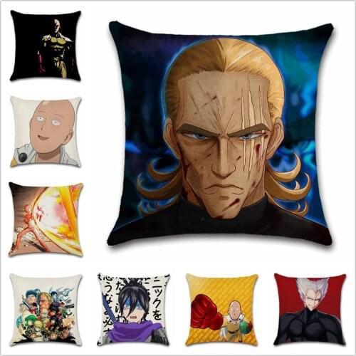 Interest of hero Saitama One Punch King cushion covers Decor Chair seat sofa Decoration Home friend kids pillowcase bedroom gift