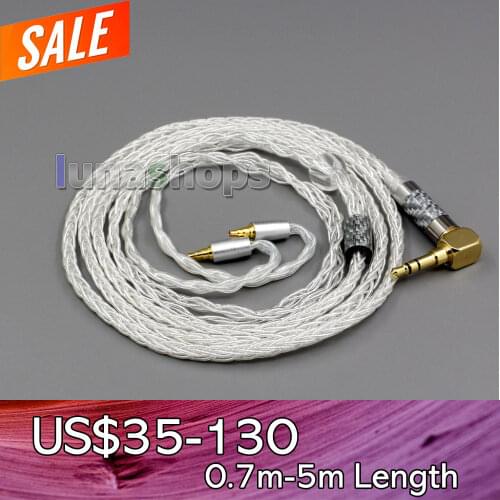 LN006350 99.99% Pure Silver XLR 3.5mm 2.5mm 4.4mm Earphone Cable For Sennheiser IE40 Pro