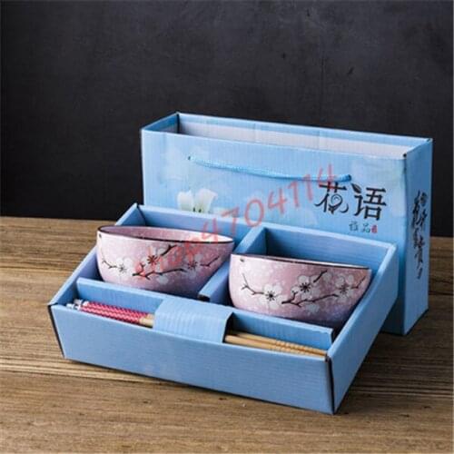Ceramics, bamboo, household bowls and chopsticks (Style 5), pure hand-fired, exquisite handicraft household goods