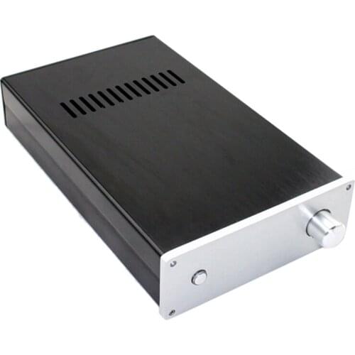 Amplifier Housing,LM3886 All Aluminum Amplifier Chassis DIY Audio Amplifier Housing With Power Outlet