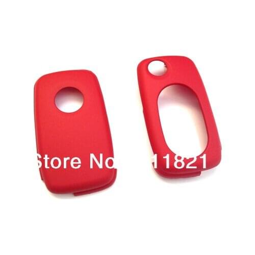 Red MK4 Oval Key Pad Remote Flip Key Cover For Volkswagen For VW