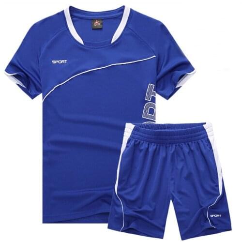 2020 Fashion Tracksuit Men Summer Casual Mens Sets 2Pcs Fitness T-shirt Shorts Sportsuits Football Jersey Gyms Mens Clothes 5XL