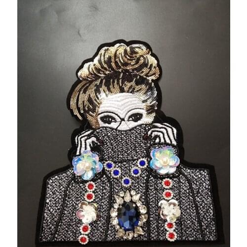 New Embroidery 3D Girl Patch Clothing Accessories Clothes Decoration DIY Hand Sewing Tools