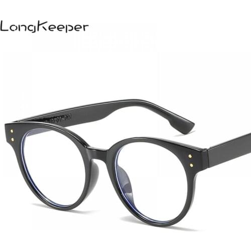 2021 Anti Blue Light Glasses Frame Unisex Vintage Round Computer Gaming Eyeglasses Clear Lens Optical Spectacle Eyewear Frame