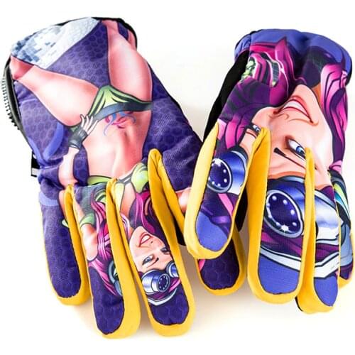 2018 New Man Woman Ski Gloves Windproof Waterproof Non-slip Color Skiing Gloves Outdoor Snowboarding Sport Equip Online Shop