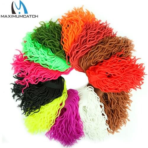 Maximumcatch 60 Strands Fishing Lures Soft Worm Body Squirmy Wormy Fly Tying Materials Rubber String Flies Baits Silicone Wiggly
