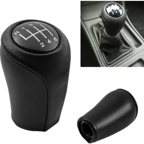 Gear Shift Knob for MAZDA 3 BK BL 5 CR CW 6 II GH CX-7 ER MX-5 NC III MT 5/6 Speed Leather Shifter Lever Headball 2005-2010 2011