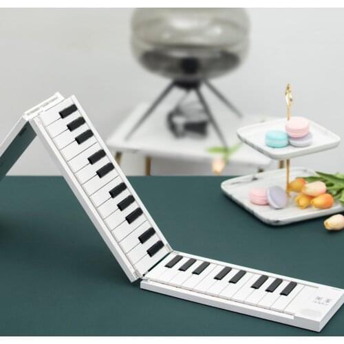 49-Keys Foldable Electronic Piano Digital Piano Portable Electronic Keyboard Piano for Piano Student Musical Instrument
