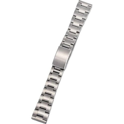 17mm 18mm 19mm 20mm Solid Stainless Steel Oyster Style Replacement Bracelet for Vintage Watches