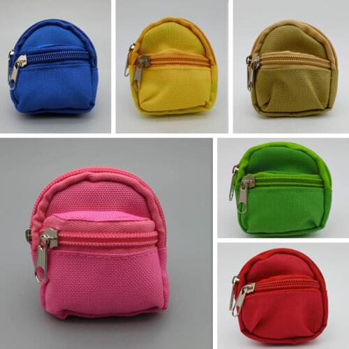 Pure Color Fashion Dolls Bag Backpack For Blythe Doll Knapsack Packsack For Barbie Dollhouse 1/6 mini Doll Accessories