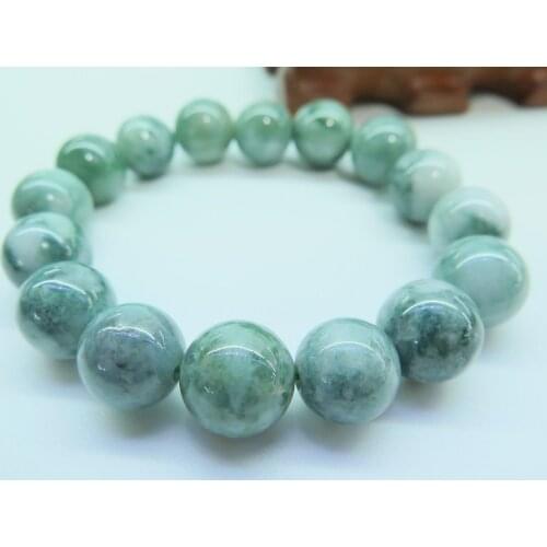 Light Green Smooth Jade Beads Bracelet Jade Bracelet Xlee free shipping