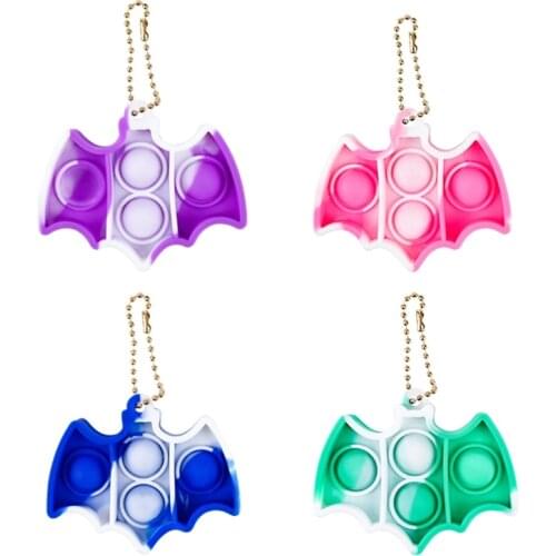 1PC Bat Shape Anti-stress Fidget Toy Keychain Controller Educational Fidget Toys Mini Pressure Stress Reliever Board Kids Toys