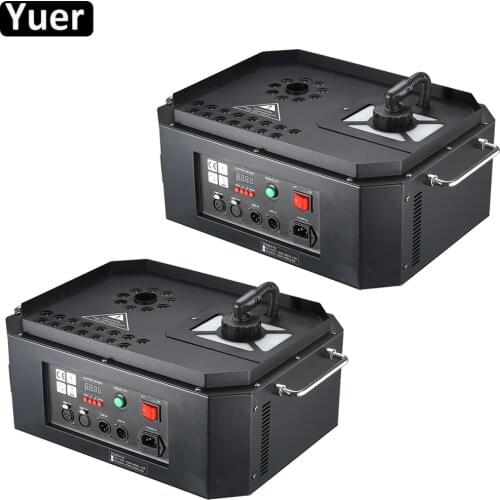 2Pcs/Lot 1800W LED Jet Machine 24x3W RGB Color LEDs Smoke Machine Fogger Hazer Equipment For DJ KTV Party Stage Lighting