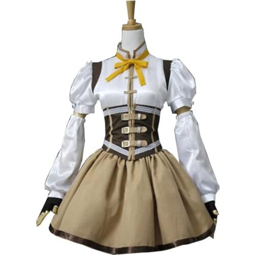 2017 Tomoe Mami Costume - Puella Magi Madoka Magica Tomoe Mami Cosplay White Womens Puella Magi Madoka Magica Cosplay Costume