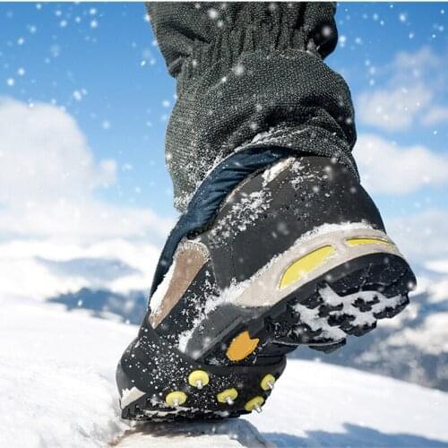 5 Tooth Ice Snow Gripper Climbing Non Slip Spikes Grip Crampon Cleats Ice Gripper Stud Shoes Cover Spring Claw Crampon SEC88