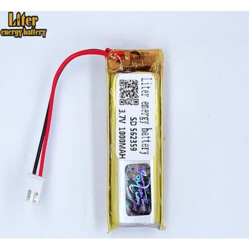 XHR-2P 2.54 1000mAh 562359 3.7V lithium polymer battery 552560 cordless phone speaker reading machine