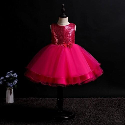 2021 Childrens Dress Princess Dress Big Childrens Sequined Mesh Tulle Skirt Girls Dress Flower Girl Dress Gowns for Girls