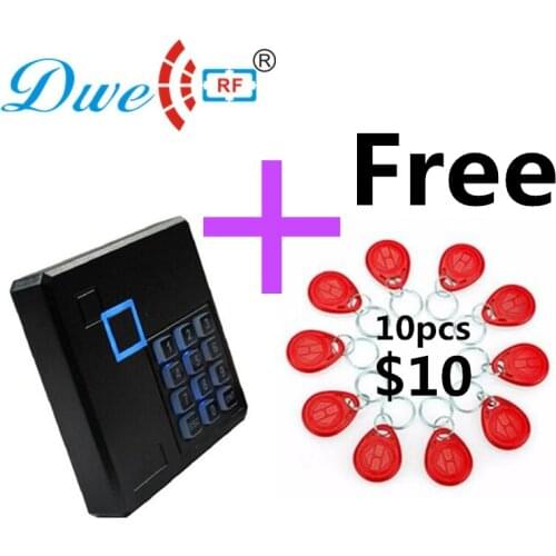 DWE CC RF Access Control Kits door keypad rfid standalone access control system wiegand 26 reader external with 10 keychains