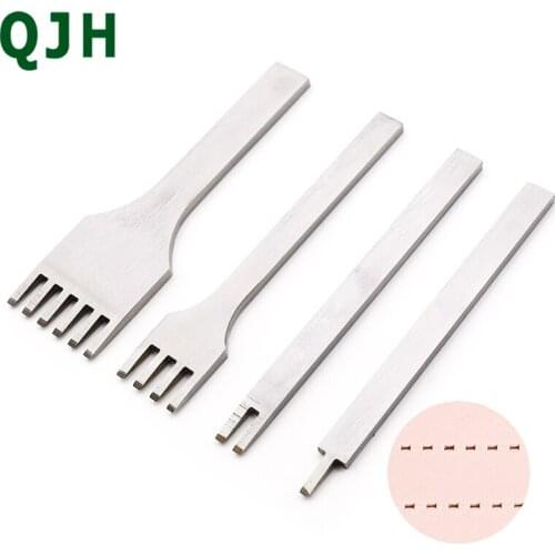 DIY Leather Craft Tool 3mm pitch manual Leather Hole Punch Splicing Punch Tool 1 + 2 + 4 + 6 Leather Cord Weaving Punch Tool