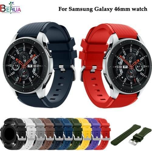 Galaxy 46mm watch band For Samsung Gear S3 Classic/ Frontier silicone sport strap wristband For Huami Amazfit sport 22mm straps