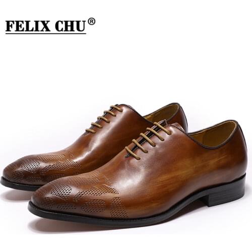 Brand Italian Mens Oxford Shoes Men Genuine Leather Dress Shoes Handmade Brown Lace-Up Wedding Mens Formal Business Shoes