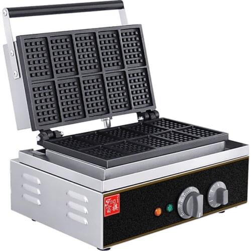 Commercial Waffle Machine Stainless Steel Waffle Maker Muffin Machine 10 Grid Crispy Pancake Machine Scones Machine FY-10