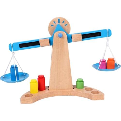 Colorful Wooden Scales Scales Early Childlike Education Tools Kids Toys