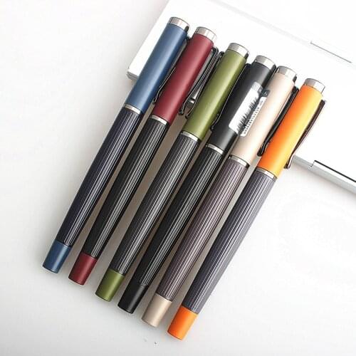 Luxury Quality 0.5mm Metal Fountain Pen Business Office Student School Stationery Supplies Ink Pens
