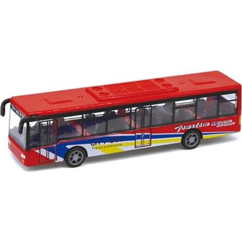 Alloy Mini Simulation Education Pull Back Car Bus Model Desktop Decor Kids Collectible Toy