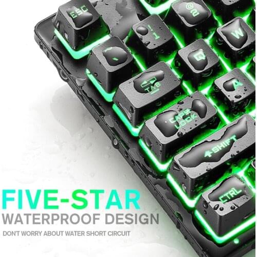 Fashion Seven-Color Backlit Keyboard 87 Keys 12 Multimedia Keys For PC / Laptop Gaming Keyboard Durable And Water Resistant