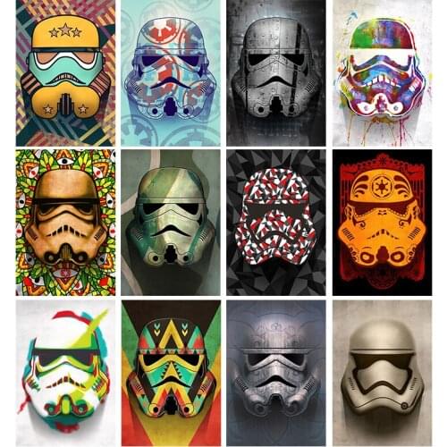 5D DIY Diamond Painting Star Wars Stormtrooper Cross Stitch Kit Full Drill Diamond Embroidery Mosaic Home Decoration Gift