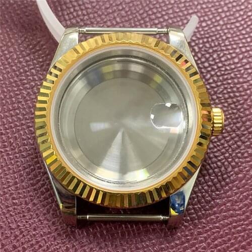 Bezel Ring w/ Sapphire Mirror 41mm Stainless Steel Watch Case for 3135 Automatic Movement