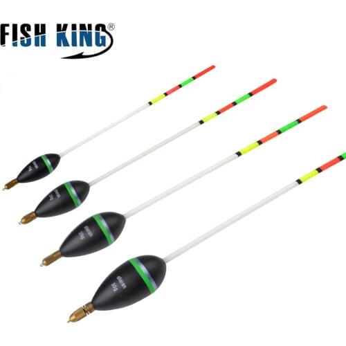 FISH KING Fishing Float 15g20g25g30g Bobber Cork Floating Float Wood 25-28.5cm Vertical Buoy Pesca Sea Fishing Tackle