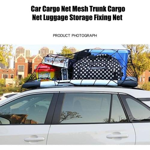 90*120cm Car Trunk Storage Net Elastic Nylon Boot String Mesh Organizer Rear Trunk Luggage Net Holder Auto Accessories