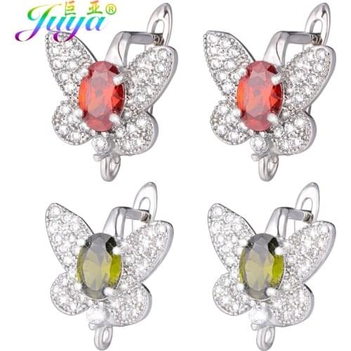 Juya DIY Gold/Silver Color Shvenzy Supplies Earwire Butterfly Earring Hooks Accessories For Needlework Trendy Earrings Making