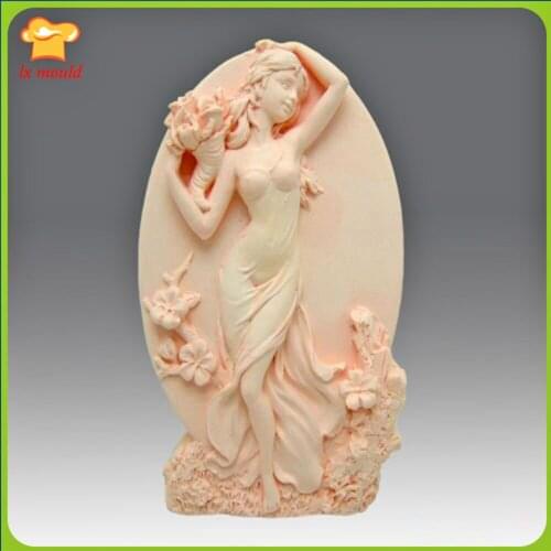 2D Character Soap Silicone Mold Plaster/Polymer Clay TOOLS Exotic Goddess Wedding Mould