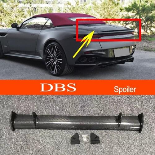 For Aston Martin DBS Carbon Fiber Car-styling Sporty Rear Trunk Boot Wing Spoiler