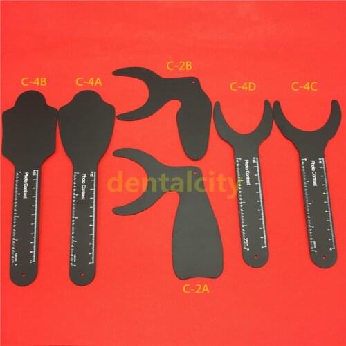 Dental Orthodontic Black Background Photo Image Contrast Board Oral Cheek Plate With Scale Mark Autoclavable Dentist Tools