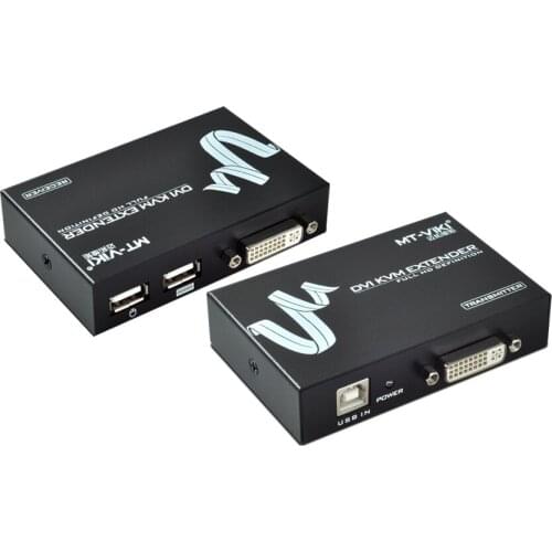 USB DVI KVM Extender Keyboard Video Mouse Extend 70M 230ft by CAT5e HD 1920x1200 MT-70K