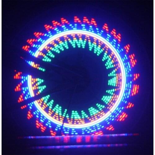 32LED Bicycle Light Colorful Bike Wheel Spoke Light Cycling Tire Signal Lamp with Equipped with light sensor and movement sensor