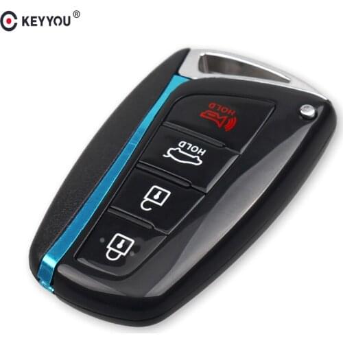 KEYYOU Replacement Car Key Shell Fit for Hyundai Genesis 2013-2015 Santa Fe Equus Azera Remote Control Parts Case Accessories