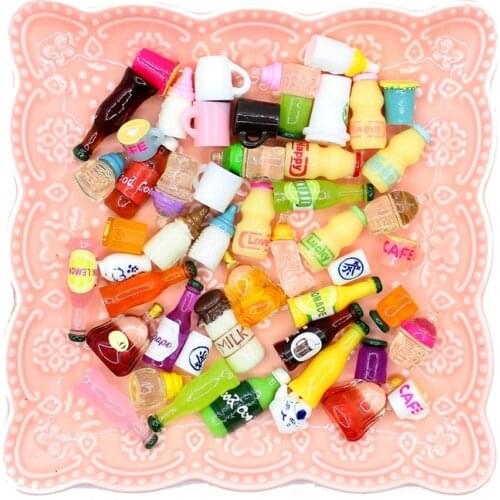 10PCS Resin Coffee Cup Charms Plasticine Clay Accessory Beads Supplies For DIY Craft Decoration