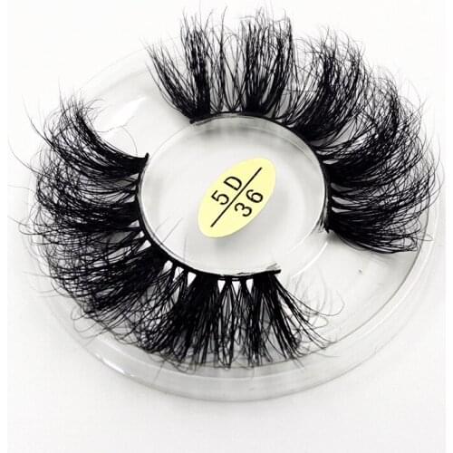 25mm 5D 36 Makeup Fluffy Eyelashes Long Mink Lashes Soft Wispy Volume Natural Long False Eyelashes Eye Lashes Extension