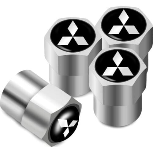 4Pcs Metal Tire Valve Caps Car Tyre Air Stems Cover For Mitsubishi L200 ASX Lancer Evo Mirage Pajero Sport Xpander Attrage