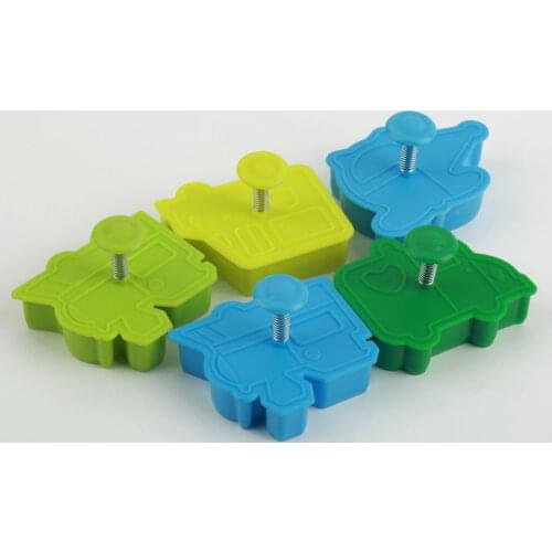 4Pcs Plastic Biscuit Cake Fondant Decorating Plunger Cutter Mold Mould