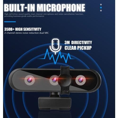 4K Webcam QHD Computer Camera USB Webcam For Conferencing Laptop Desktop